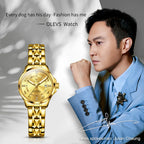 OLEVS 2910 Women's Watches Elegant Original Quartz Watch for Ladies Stainless Steel Waterproof Luminous Automatic Date Reloj