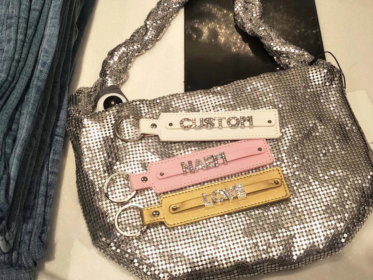 Custom Rhinestone Name Keychain,Bling Personalized Leather Keychain Accessories, Personalized Keychain, home decor, Custom Gift
