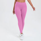 Women Leggings With Pockets Solid Color High Waist Butt Lifting Workout Tights Slim Elastic Pants Casual SportWear
