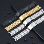 20mm 22mm Watch Straps Steel Metal Watch Bands Curved Arc End Bracelet Waterproof Diving Replacement Wristband Belt Accessories
