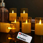 Flameless LED Electronic Candle with Remote Control LED Lighting with Flickering Flame Tea Lights Wedding Party Home Decor
