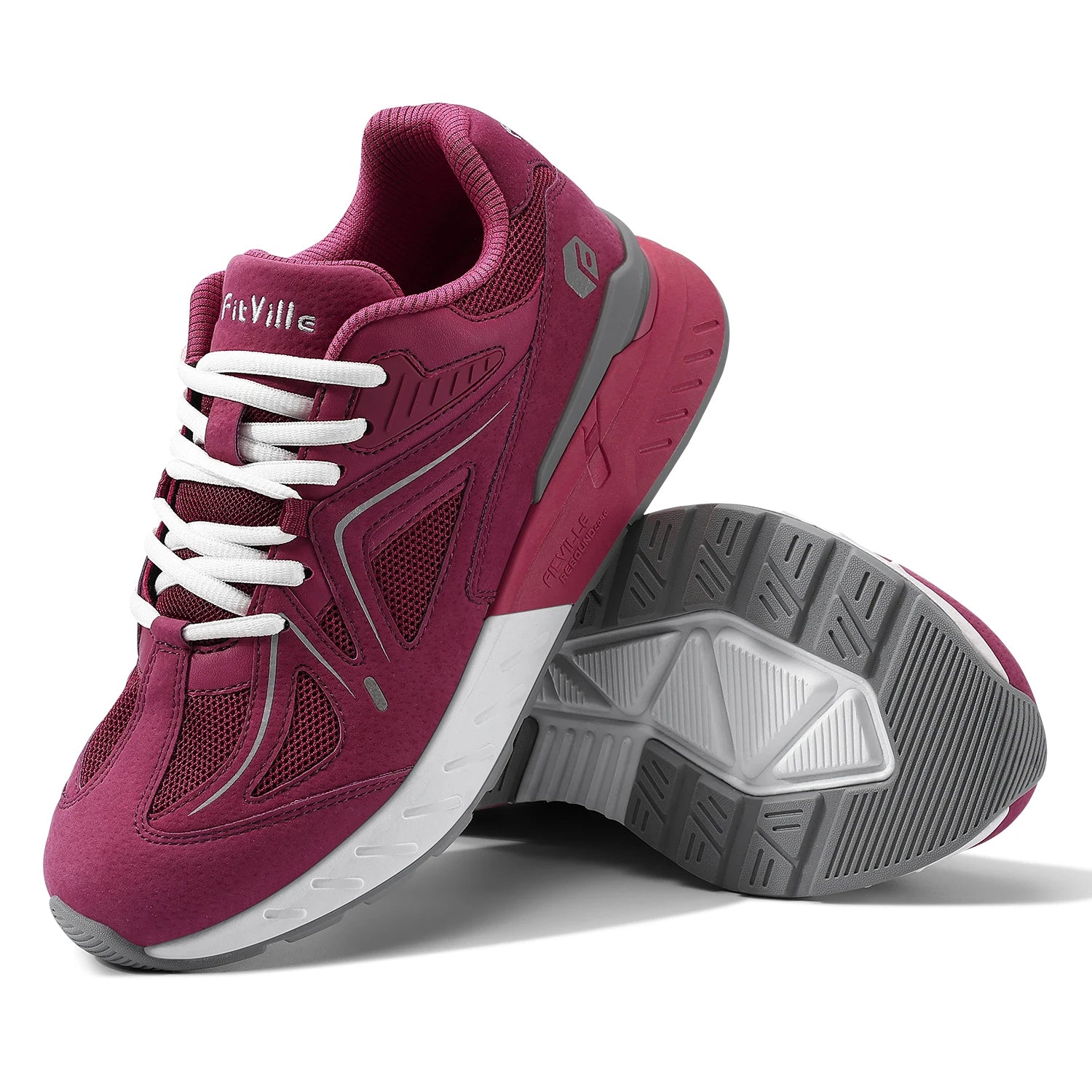 FitVille Extra Wide Women's Walking Shoes Wide Width Lightweight Sneakers for Flat Foot Plantar Fasciitis Heel Pain Relief