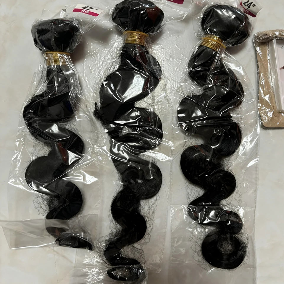 30 40 Long Body Wave Bundles Human Hair 8-40 Inch Brazilian Raw Unprocessed Raw Virgin Human Hair Wavy 2/3/4 Bundles