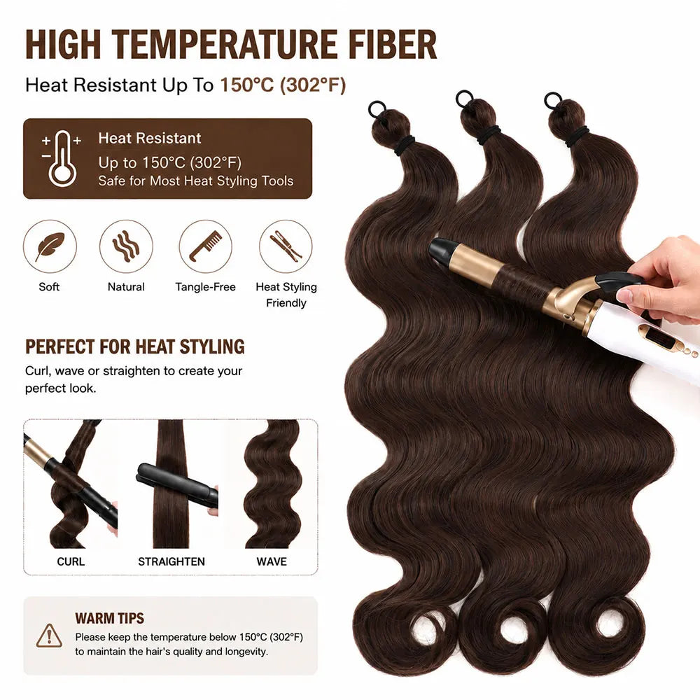 26 inch Body Wave Crochet Hair 3PCS Synthetic Braids Hair Ombre Blonde Balayage Natural Braiding Hair Extensions 300g/lot