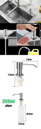 Stainless Steel Liquid Soap Dispenser Pump Kitchen Sink Hand Pressure Liquid Dispenser Kitchen Hardware Accessories