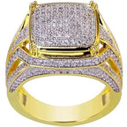 European and American Trendy Inlaid Crystal Women Men's Rings Banquet Fashion Business Ring Jewelry