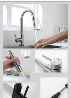 Kitchen Faucet Flexible Pull Out 2 Modes Nozzle Hot Cold Water Mixer Tap Deck Mounted Sprayer and Stream SUS 304 Faucets