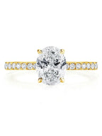 GRA 1ct Real Oval Moissanite Diamond Ring for Women 925 Sterling Silver Anniversary Party Gorgeous High Quality Fine Jewelry