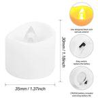 Flameless LED Electronic Candle with Remote Control LED Lighting with Flickering Flame Tea Lights Wedding Party Home Decor