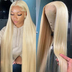Blonde 613 Hd Lace Frontal Wig 13X6 Brazilian Straight Human Hair Wig 40 Inch Transparent Lace Frontal Wig For Women 250 Density