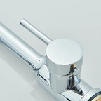 Chrome Spring Pull Down Kitchen Faucet Hot and Cold Water Deck Mounted Tap 360 Rotate Single Hole Single Handle
