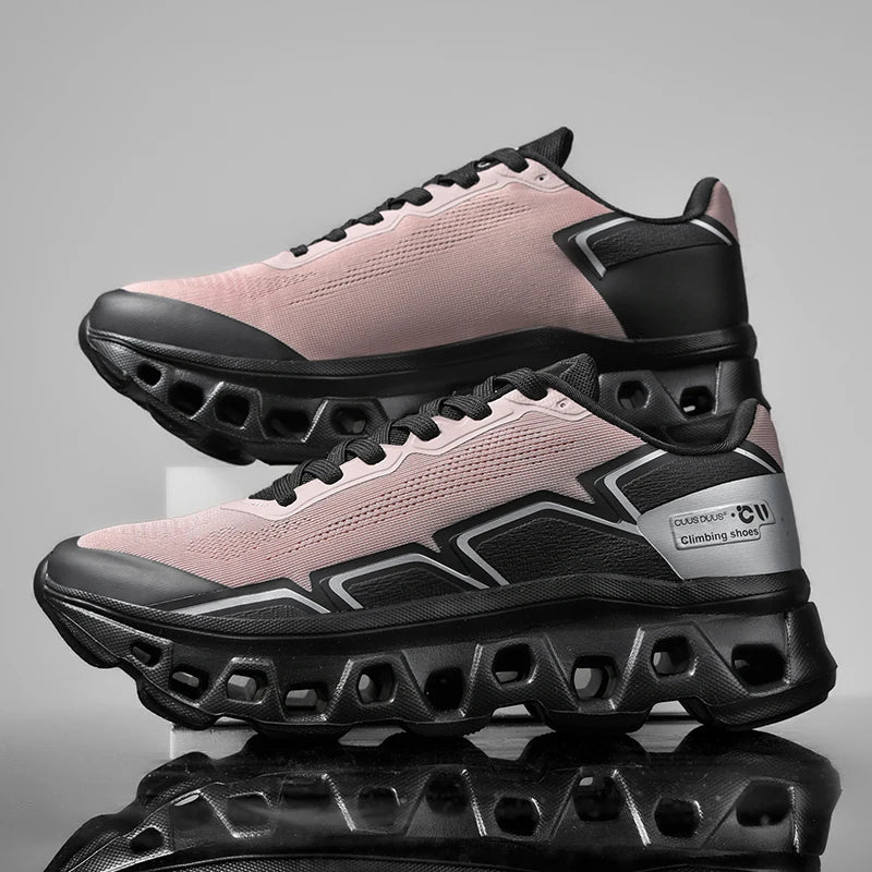 Men's Running Shoes Jogging Breathable Mesh Cushioning Non-Slip Outdoor Luxury Shoes Couple Trainer Race Sneakers Off-road Shoes