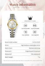 OLEVS 5526 Women Watch Diamond Scale Quartz Fashion Ladies Wrist Watches Date Waterproof Luminous Luxury Dress Watch For Women