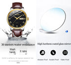 OLEVS 5568 Original Classic Man Watch Calendar Waterproof Steel Strap Luminous  Business Dress Men's Quartz Wristwatches