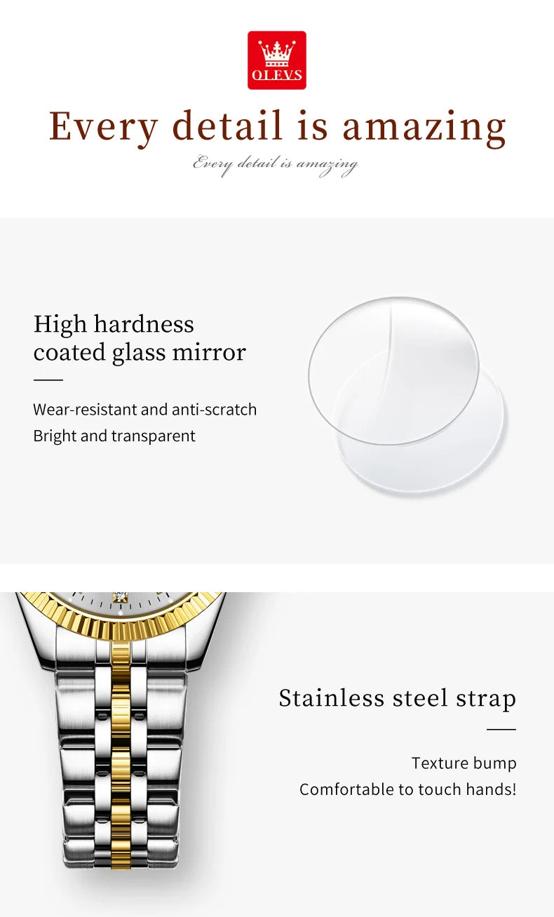 OLEVS 5526 Women Watch Diamond Scale Quartz Fashion Ladies Wrist Watches Date Waterproof Luminous Luxury Dress Watch For Women