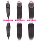 Straight Bundles With 4x4 Closure Brazilian Bundles With Closure Human Hair 5x5 2x6 HD Lace Closure Raw Human Hair Bundles Soft