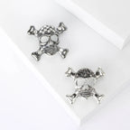 Rhinestone Skull Brooches for Women Unisex Metal Skull Pin Skull Lapel Pins Banquet Party Backpack Gifts Jewelry Accessories