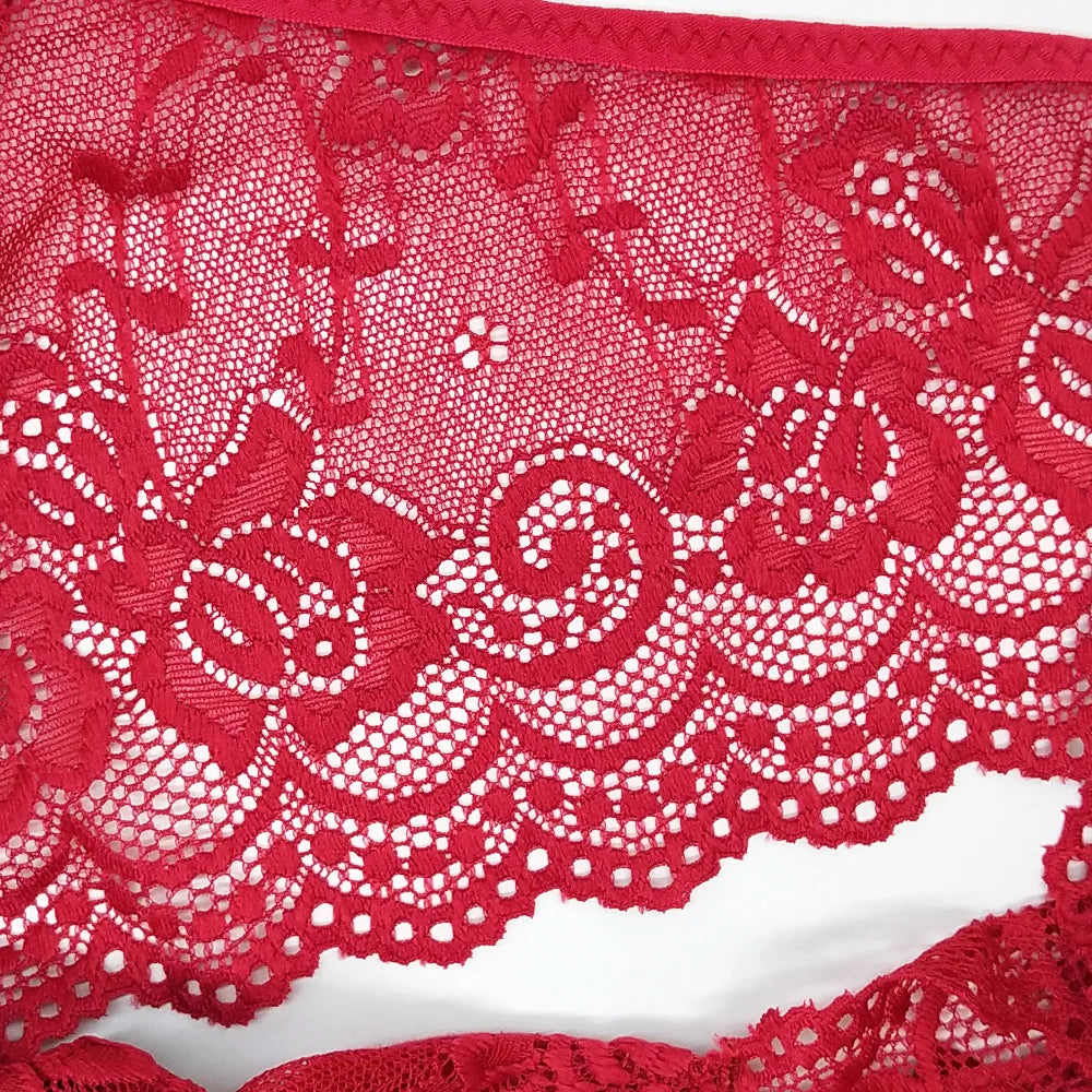 Women Briefs Sexy Full Lace Panties Hollow Out Low-waist Female Shorts Soft Solid Color Breathable Underwear Fast Ship 5 Pcs/set
