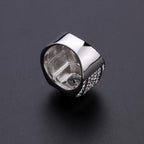 Milangirl New Hip Hop Rock Rings Men Luxury  Rhinestones Zircon  Women Wedding Party