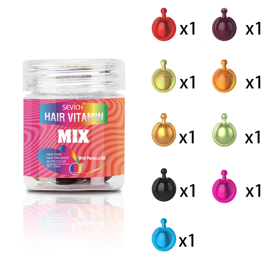 Mix Hair Vitamin Capsule Fast Repairing Maltreated Frizzy Hair Silky Moisturizing Hair Oil  Nourishing Keratin Complex Serum Oil