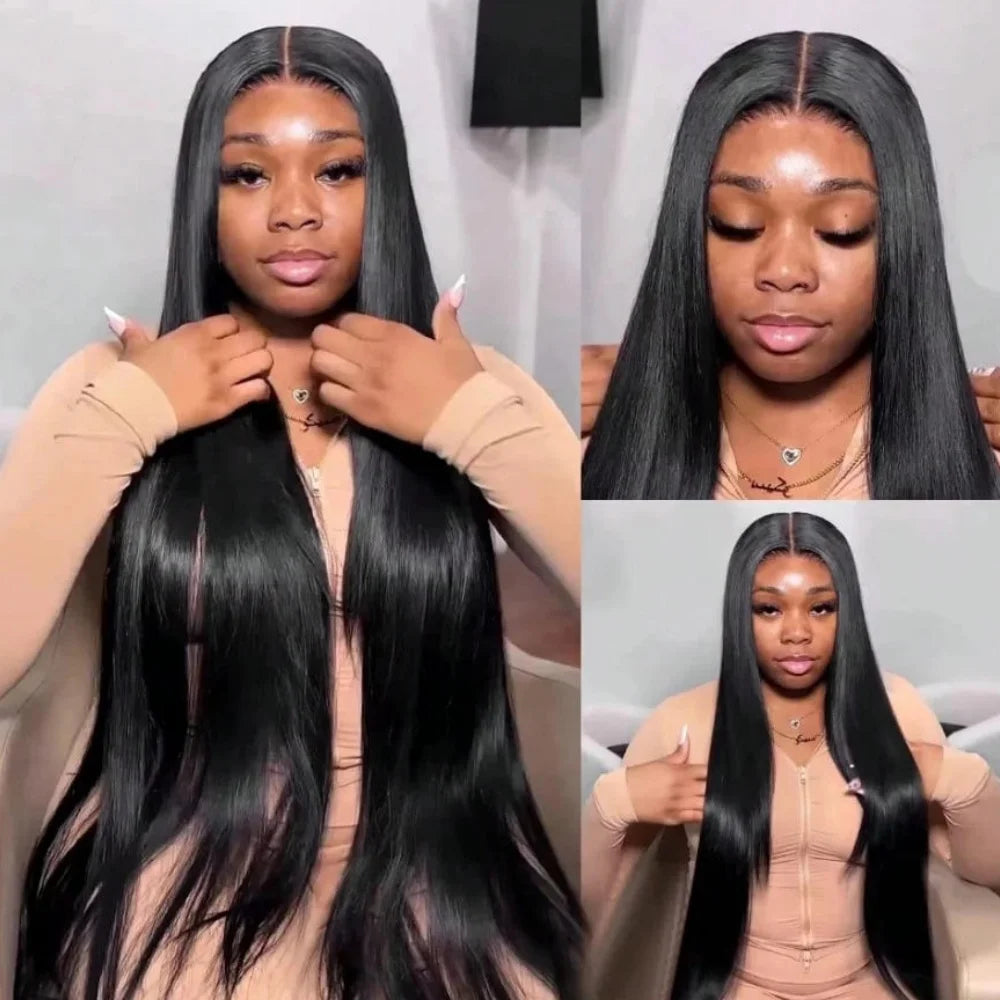 40 42 Inch Straight Human Hair Wigs 13x4 13x6 HD Lace Frontal Wigs For Women Glueless Bone Straight Lace Front Human Hair Wigs