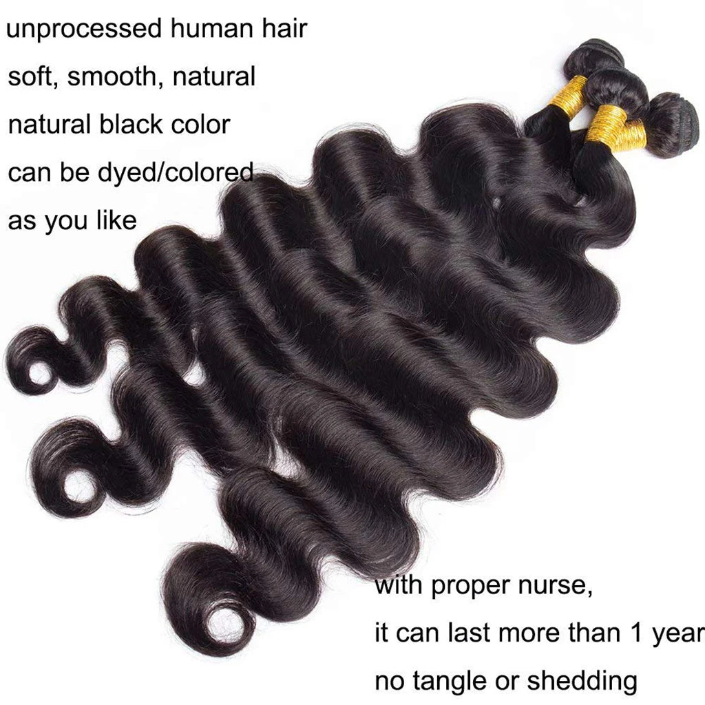 16A Raw Indian Body Wave Human Hair Bundles Unprocessed Virgin Hair Weave Extensions 1/3/4 pcs Wholesale Cheap Price Natural