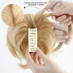 Synthetic Short 10 Inch Straight Claw Clip Ponytail Extensions Blonde Black False Layered Pony Tails Hair Pieces For Women