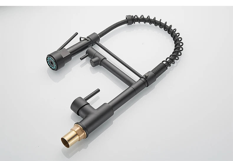 Kitchen Faucet with Pull Down Sprayer High Arc Single Handle Spring Kitchen Sink Faucet