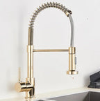 Brushed Nickel/Black Kitchen Faucet Single Handle High Arc Pull down Spray Sink Faucet with Lever Handle in Stainless Steelk