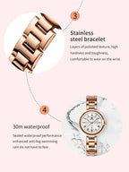 OLEVS 5608 Women Fashion Watch Stainless Steel Calendar Night Light Watch Original Brand Elegant Women Quartz Watch Reloj Mujer
