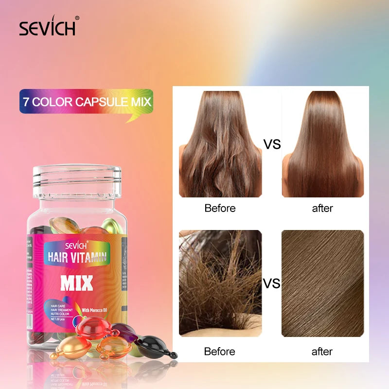 Mix Hair Vitamin Capsule Fast Repairing Maltreated Frizzy Hair Silky Moisturizing Hair Oil  Nourishing Keratin Complex Serum Oil