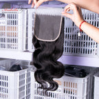 Body Wave Lace Frontal 100% Human Hair Arabella Remy Lace Closure Pre Plucked Bleached Knots 13x4 Transparent Lace Frontal