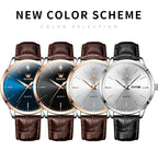 OLEVS 2935 Men Quartz Watch Dual Calendar Luminous Classic Business Watch For Men Fashion Original Waterproof Dress Wristwatch