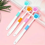 2PCS Tongue Brush and Tongue Scraper Combination - Respiratory Control Oral Cleaning Tool, Keeping Breath Fresh, Random Color