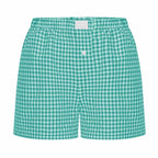 Youthful Summer Women's Casual Plaid Shorts Teenage Girls Elastic Waistband Lace-Up Classic Versatile Fashionable Summer Shorts