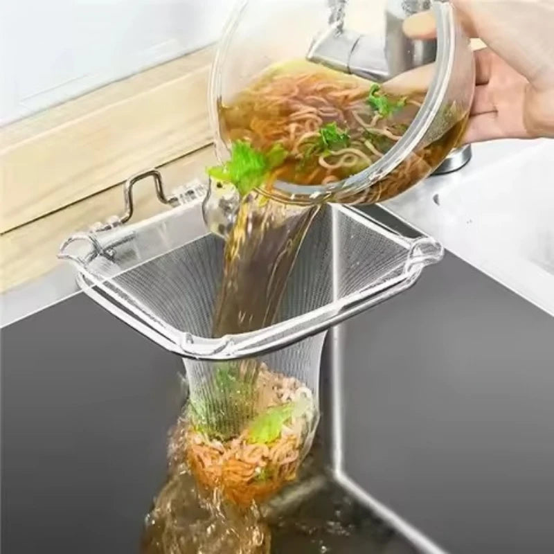 100/200 Disposable Kitchen Sink Filter Sewer Drain Anti-blocking Garbage Bag Pool Leak Mesh Bag Mesh Strainer Sink Garbage Net