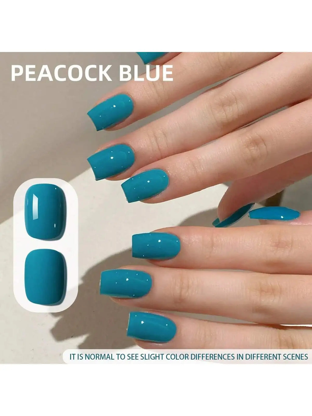 2025 Japanese Spring-Summer Peacock Blue Gel - Skin-Brightening, Home & Salon Use Nail Polish