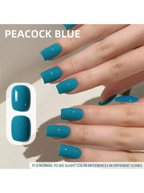 2025 Japanese Spring-Summer Peacock Blue Gel - Skin-Brightening, Home & Salon Use Nail Polish