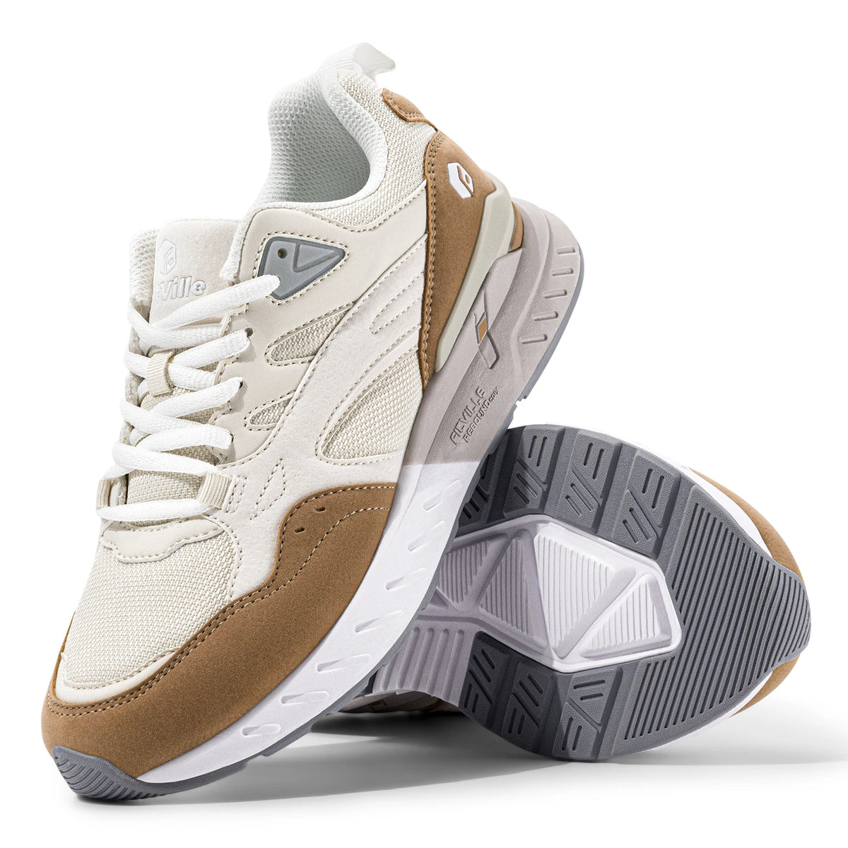 Fitville Extra Wide Walking Shoes for Women Breathable Dad Shoes Retro Casual Sneakers With Arch Support Flat Feet Heel Pain