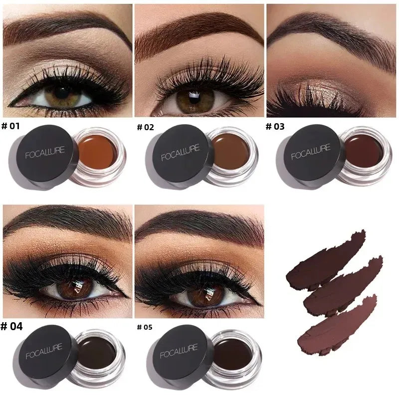 Focallure Eyebrow Gel Waterproof Liquid Eyebrow Cream Eye Cosmetics Long Lasting Eye Brow Makeup Set Plus Brush