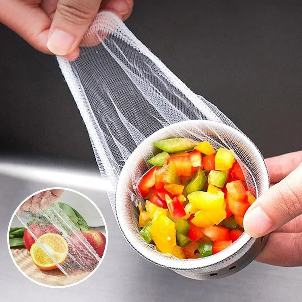 Disposable Sink Filter Mesh Bag Sink Strainer Drains Hole Anti-blocking Garbage Net Bags Kitchen Food Waste Collecting Filter