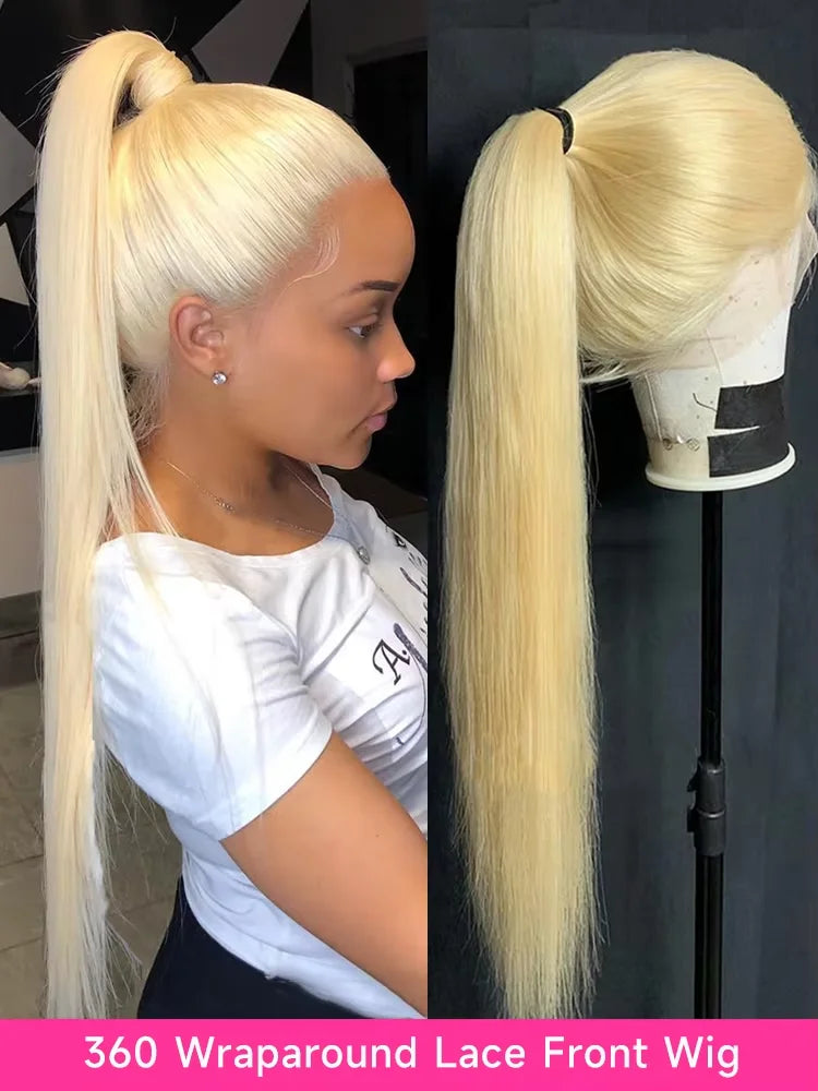 38 40 Inches 613 HD Lace Frontal Wigs 13x4 13x6 360 Honey Blonde Brazilian Straight Lace Front Frontal Human Hair Wigs for Women
