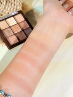Chocolate Brown Eyeshadow Palette 9 Shades Matte Shimmer Long Wearing Cruelty Free Makeup