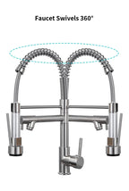 Modern Spring Pull Down Kitchen Faucet, Hot Cold Water Stainless Steel Kitchen Sink Mixer Tap, Single Handle Kitchen Sink Faucet