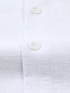 Autumn men's clothing 2025 new item men's solid color cotton and linen shirt stand up collar cardigan long sleeved casual busine