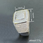 Huitan Sparkling Women Rings for Wedding Engagement Accessories Luxury Silver Color Full Bling Iced Out Gorgeous Female Jewlery