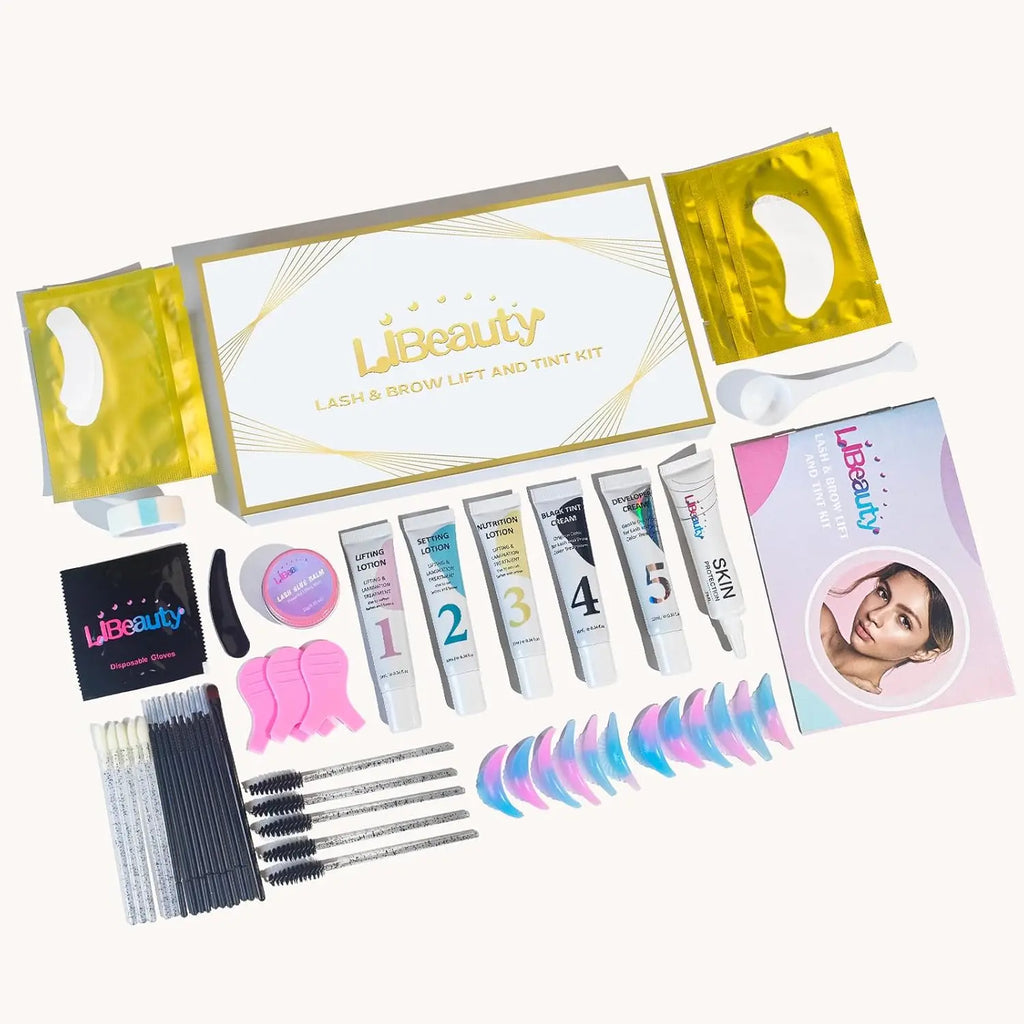 Libeauty Lash Lift and Tint Kit Brow Lamination Eyelash Lifting Perming Lashes Dye Eyes For Voluminous Lashes and Brow Home Use