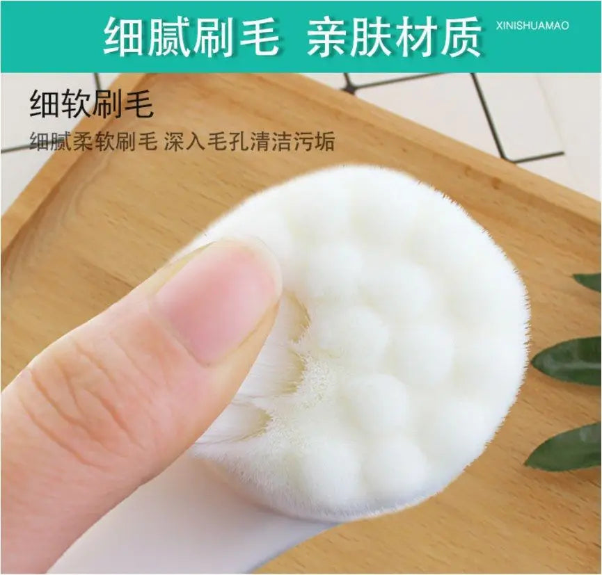 Silicone Face Cleansing Brush Double-Sided Facial Cleanser Blackhead Removal Pore Cleaner Exfoliator Face Scrub Skin Care Tool