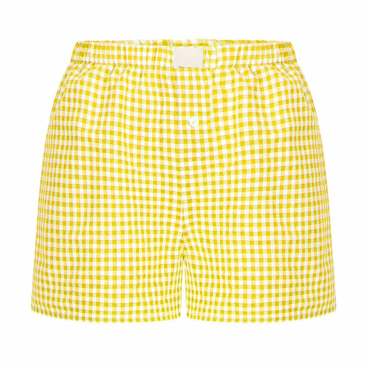 Teen Girls Plaid Shorts Elastic Waistband Pull-On Casual Lounge Summer Outfit Red Blue Color Women's Fashion