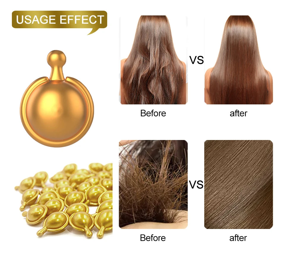 Mix Hair Vitamin Capsule Fast Repairing Maltreated Frizzy Hair Silky Moisturizing Hair Oil  Nourishing Keratin Complex Serum Oil